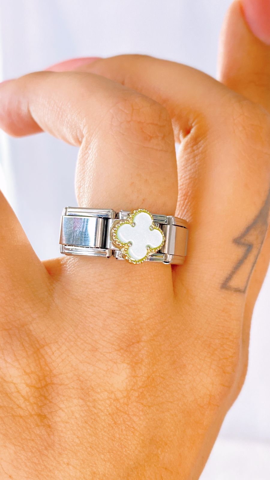 Anillo Italiano de Acero Inoxidable Ajustable RAI1070-2