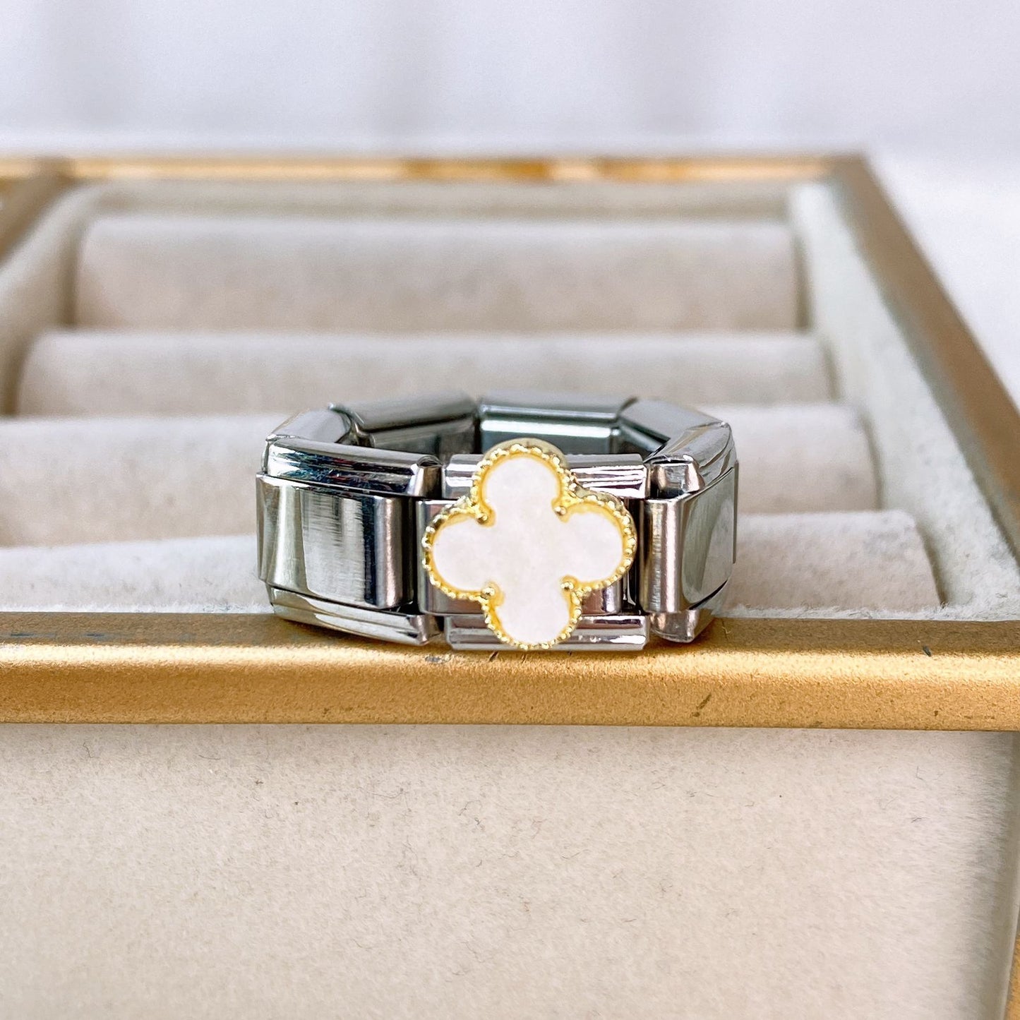 Anillo Italiano de Acero Inoxidable Ajustable RAI1073-2