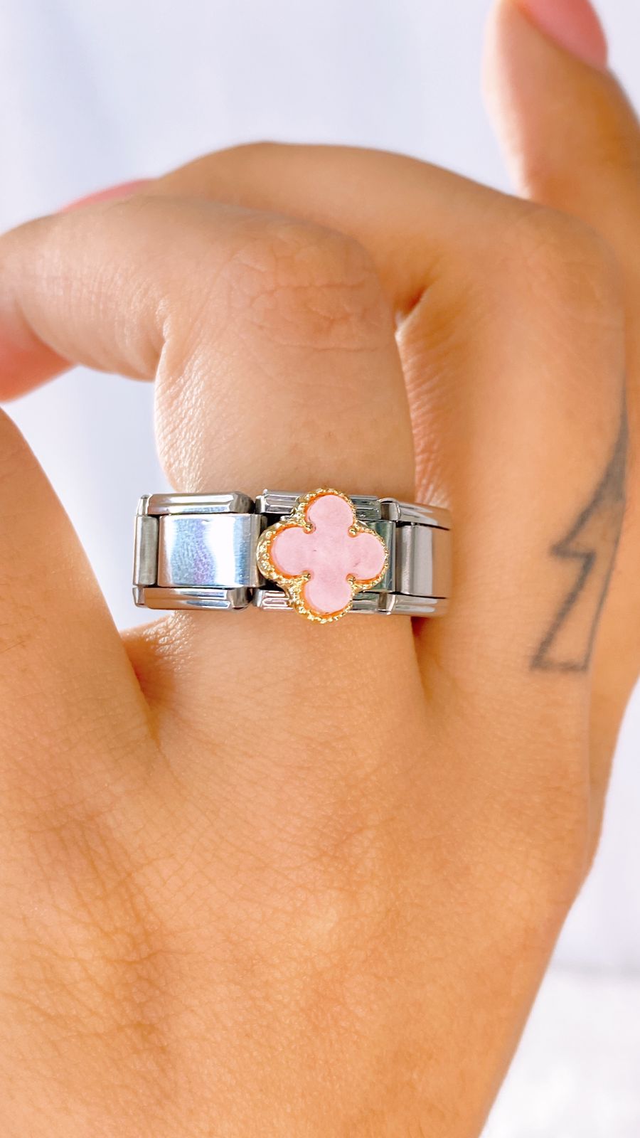 Anillo Italiano de Acero Inoxidable Ajustable RAI1071-2