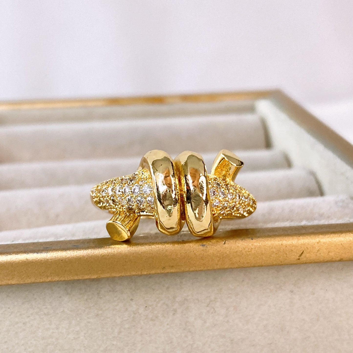 Anillo de Chapa de Oro Ajustable ACO1500-1