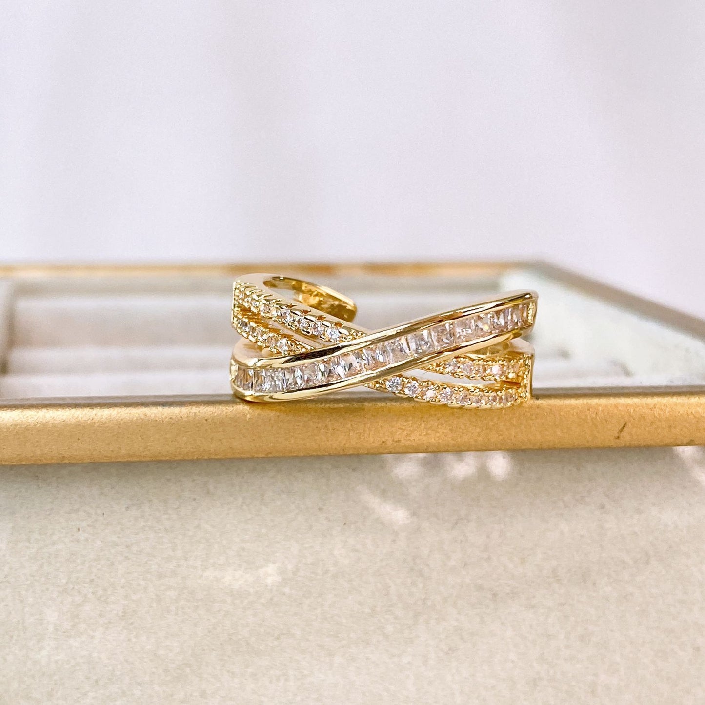 Anillo de Chapa de Oro Ajustable ACO1498-1