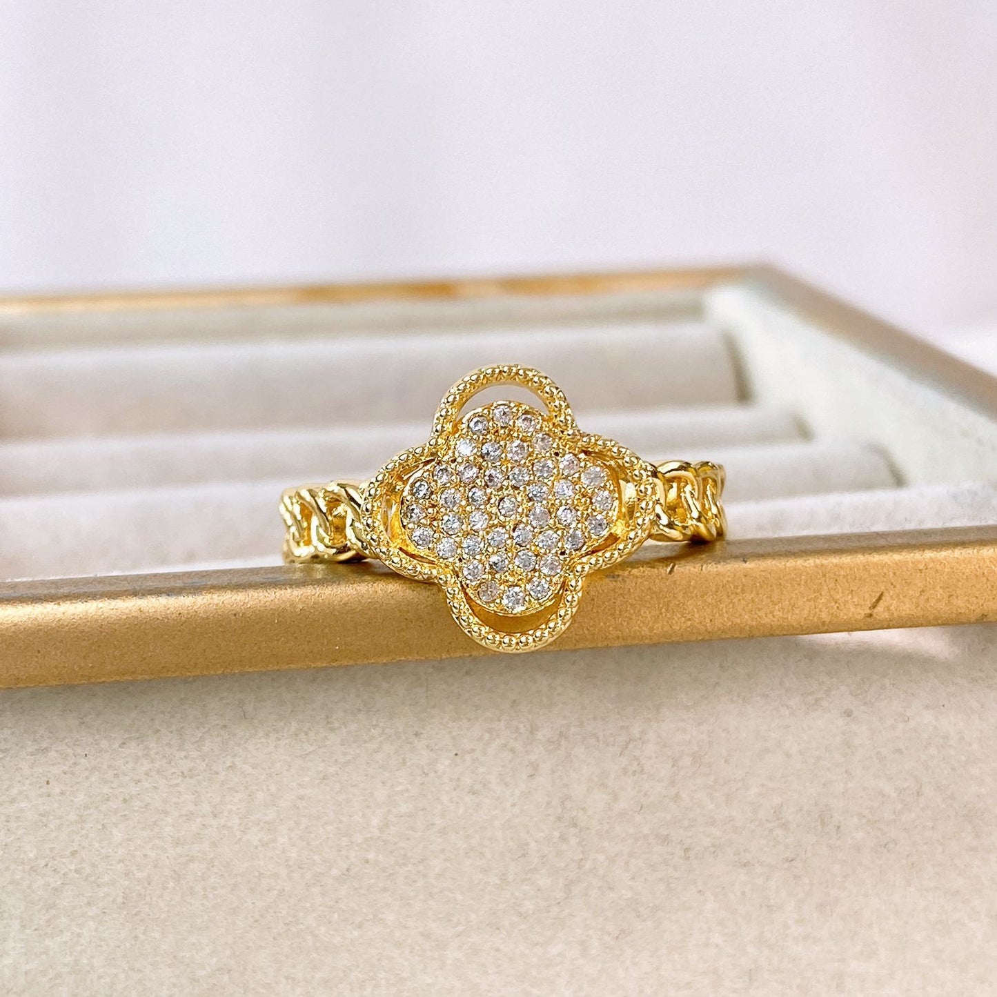 Anillo de Chapa de Oro Ajustable ACO1497-1