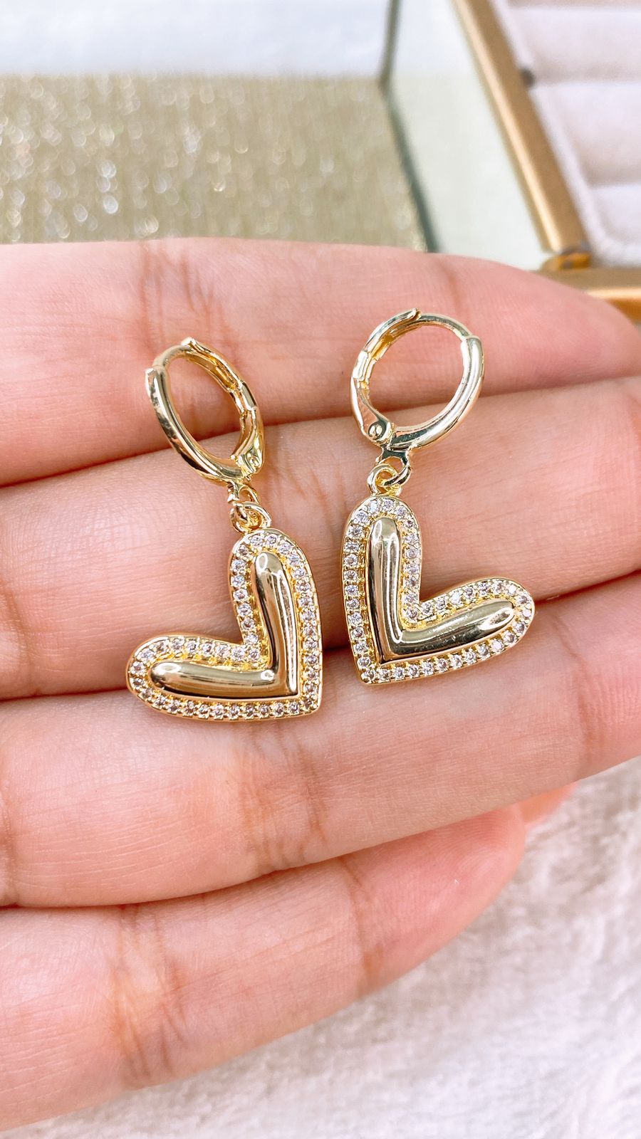 Arete de Chapa de Oro COA2359-1