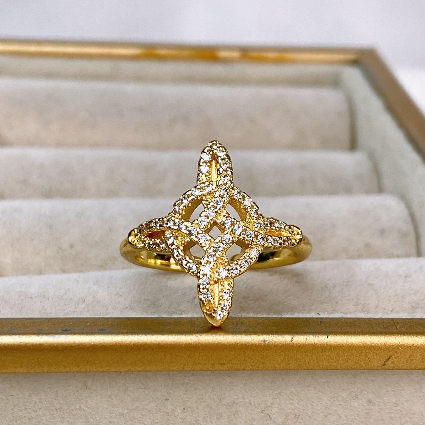 Anillo de Chapa de Oro Ajustable ACO1508-1