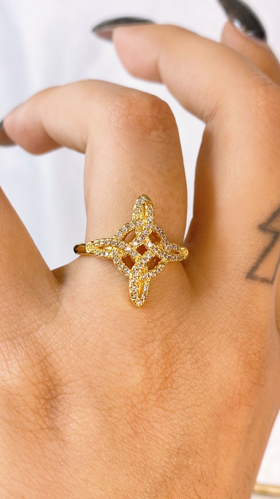 Anillo de Chapa de Oro Ajustable ACO1508-1