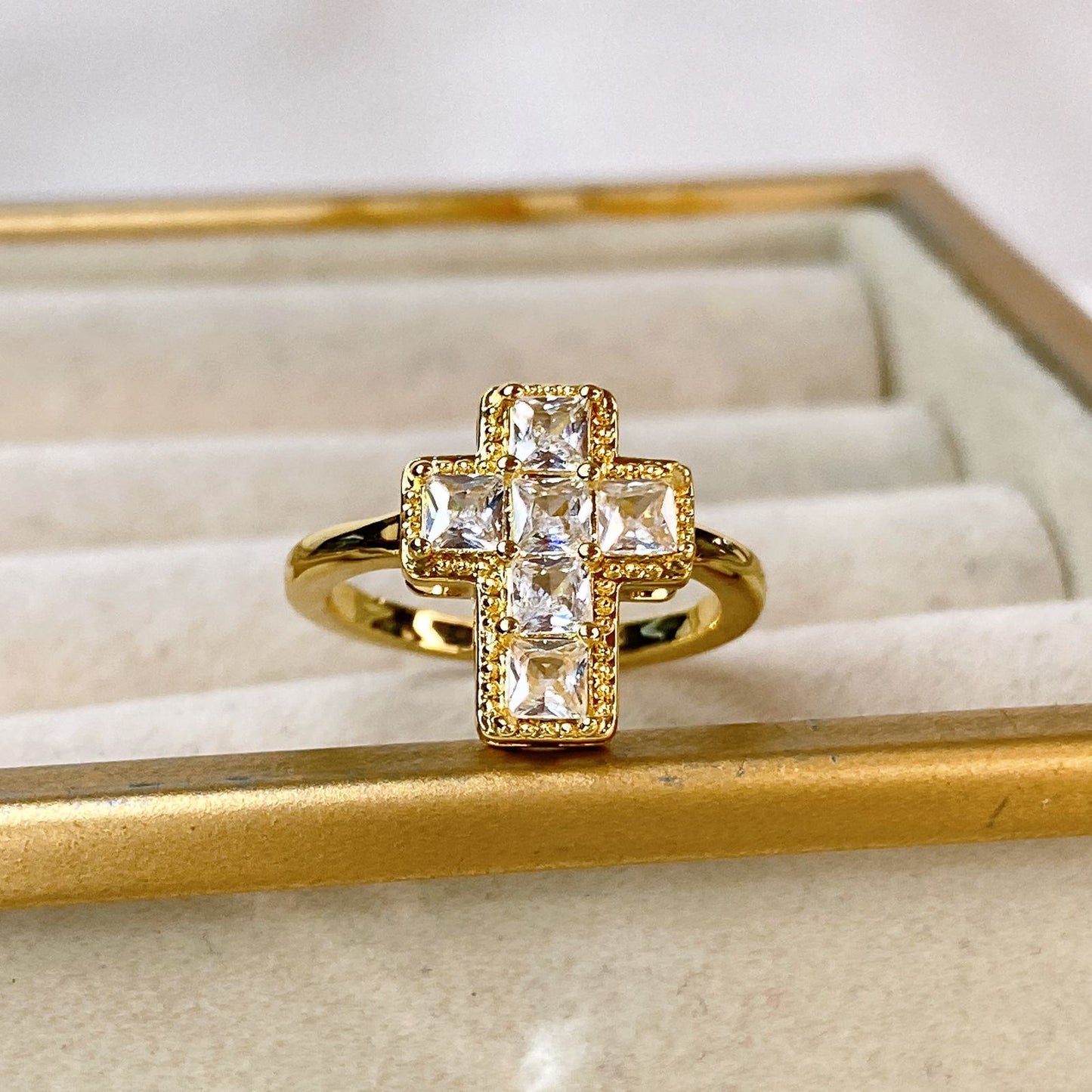 Anillo de Chapa de Oro Ajustable ACO1517-1