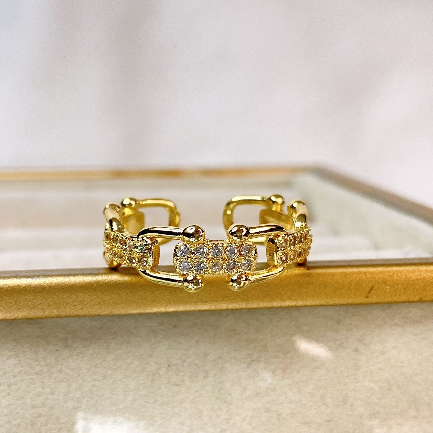 Anillo de Chapa de Oro Ajustable ACO1506-1