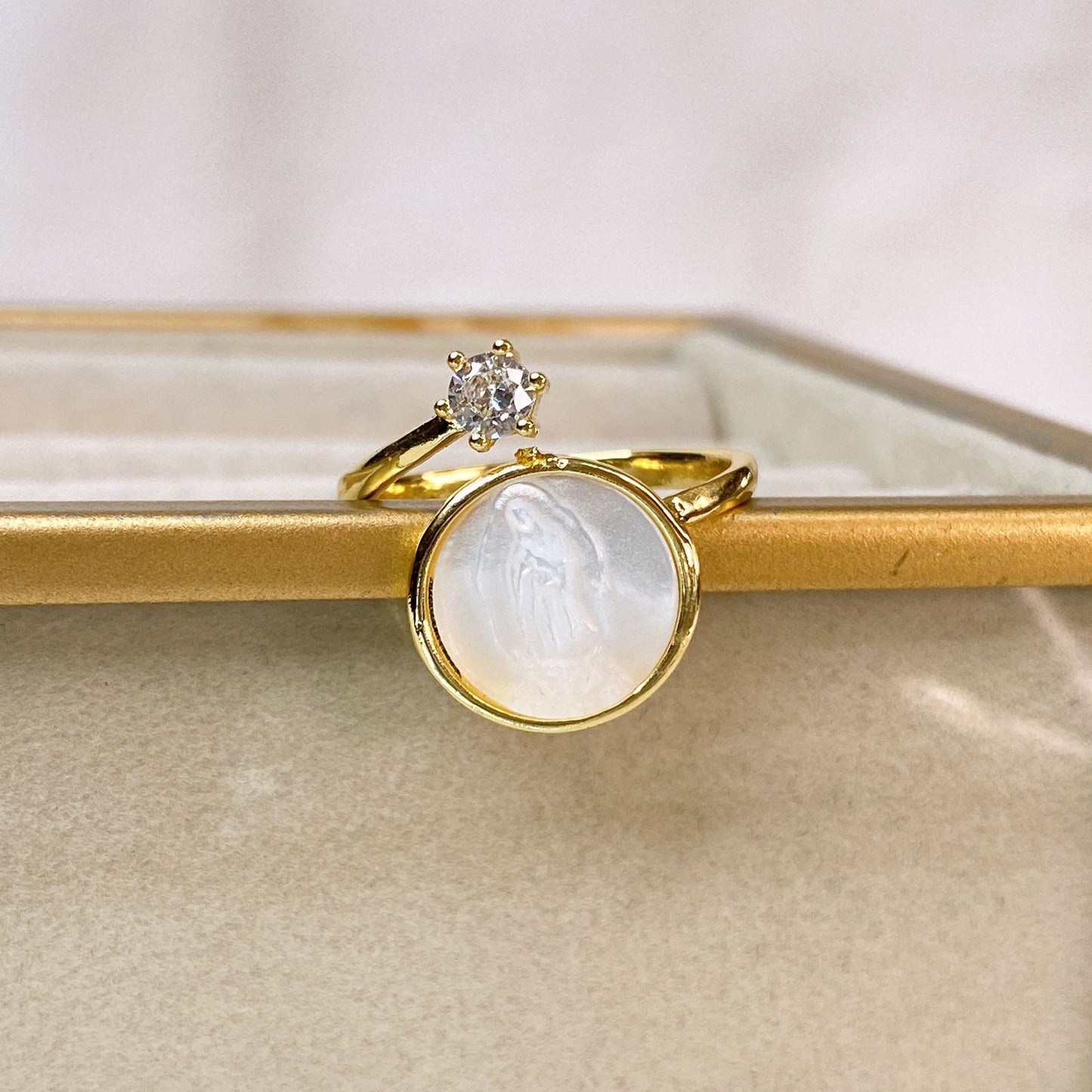 Anillo de Chapa de Oro Ajustable ACO1511-1