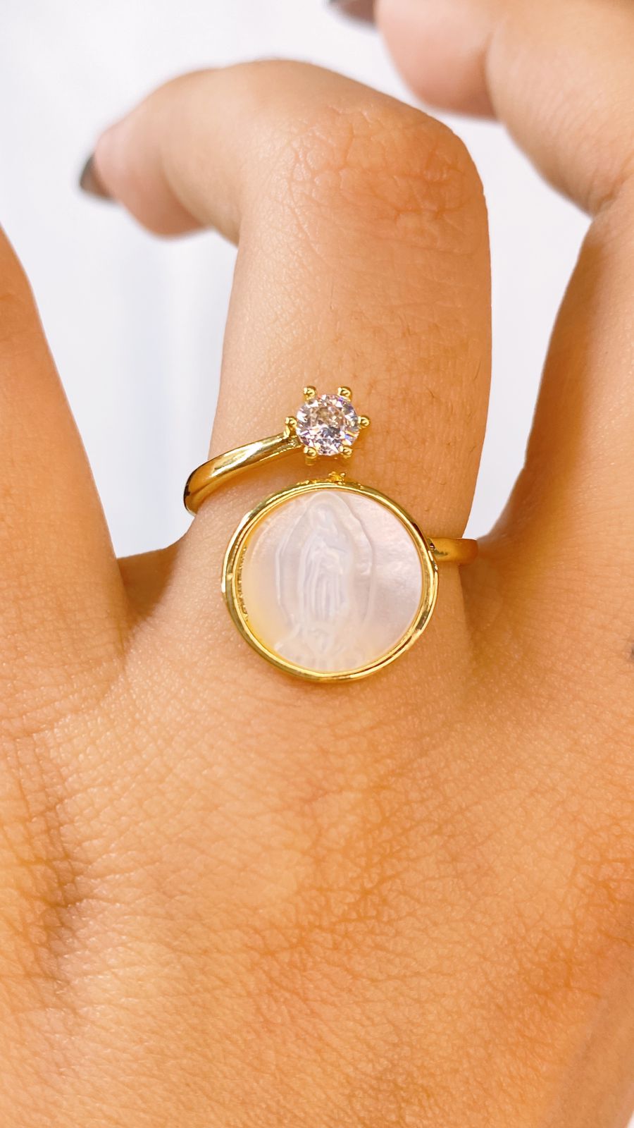 Anillo de Chapa de Oro Ajustable ACO1511-1