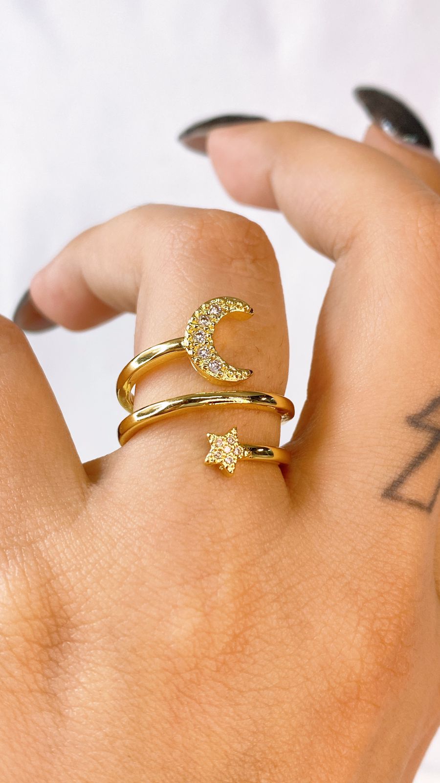 Anillo de Chapa de Oro Ajustable ACO1504-1