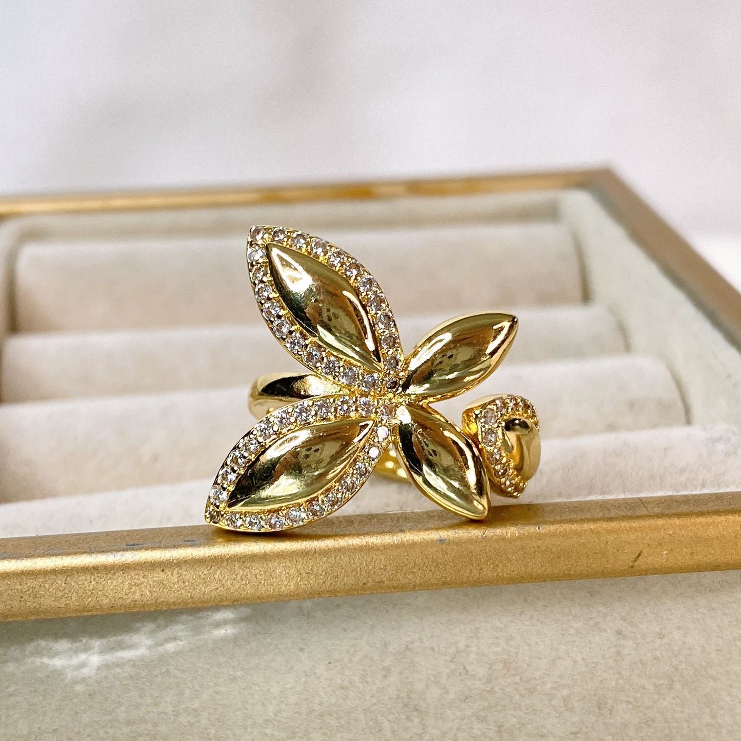 Anillo de Chapa de Oro Ajustable ACO1510-1