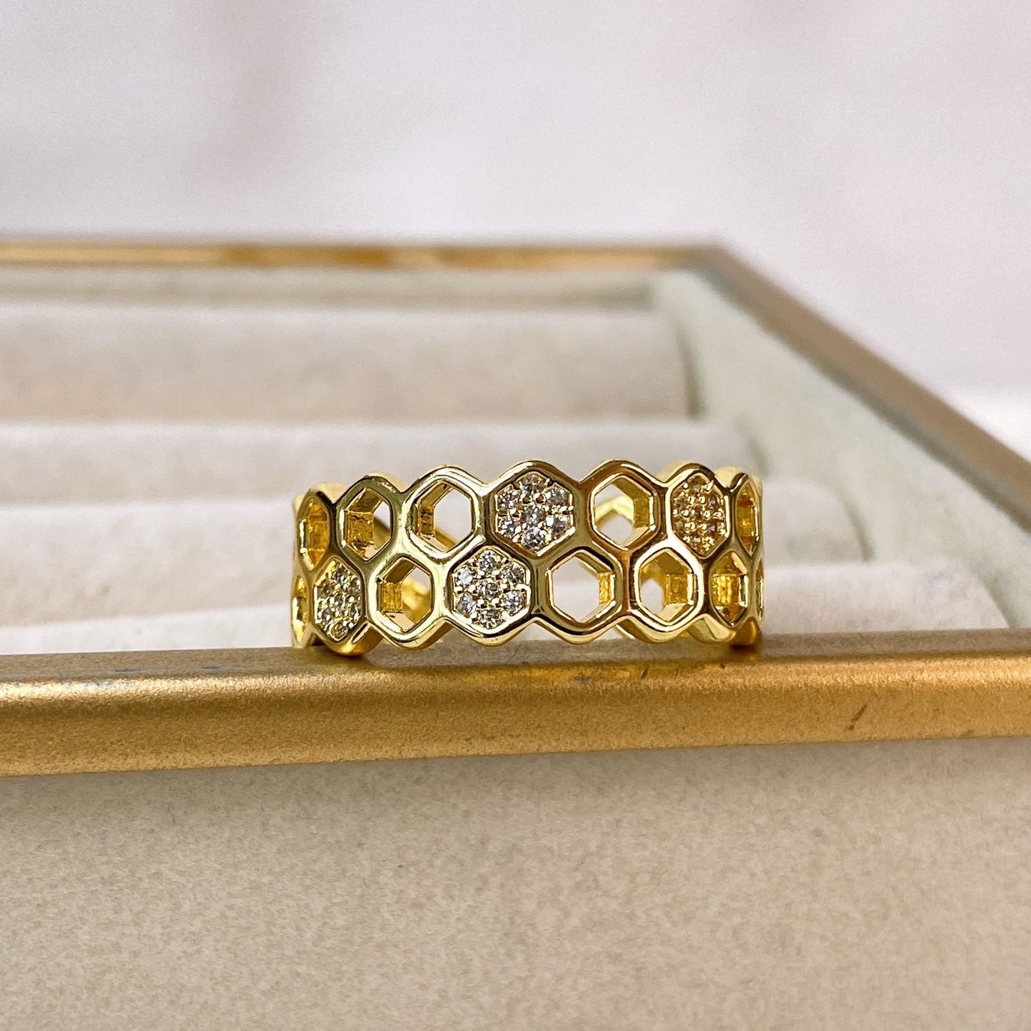 Anillo de Chapa de Oro Ajustable ACO1539-1