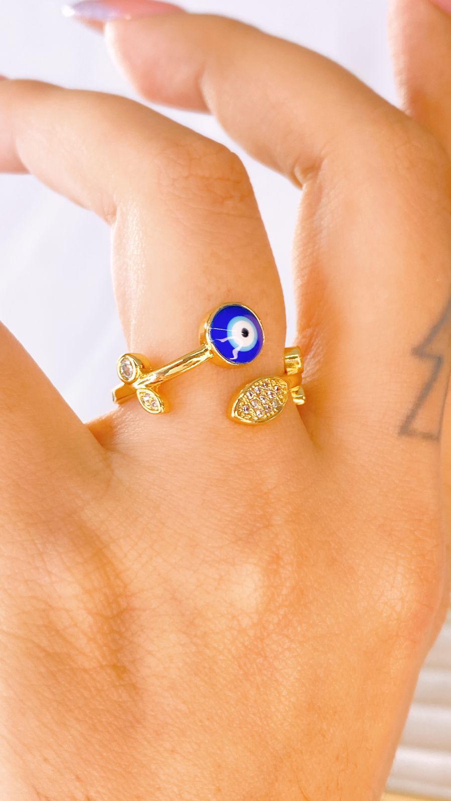 Anillo de Chapa de Oro Ajustable ACO1522-1