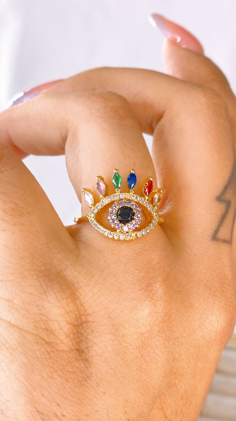 Anillo de Chapa de Oro Ajustable ACO1528-1