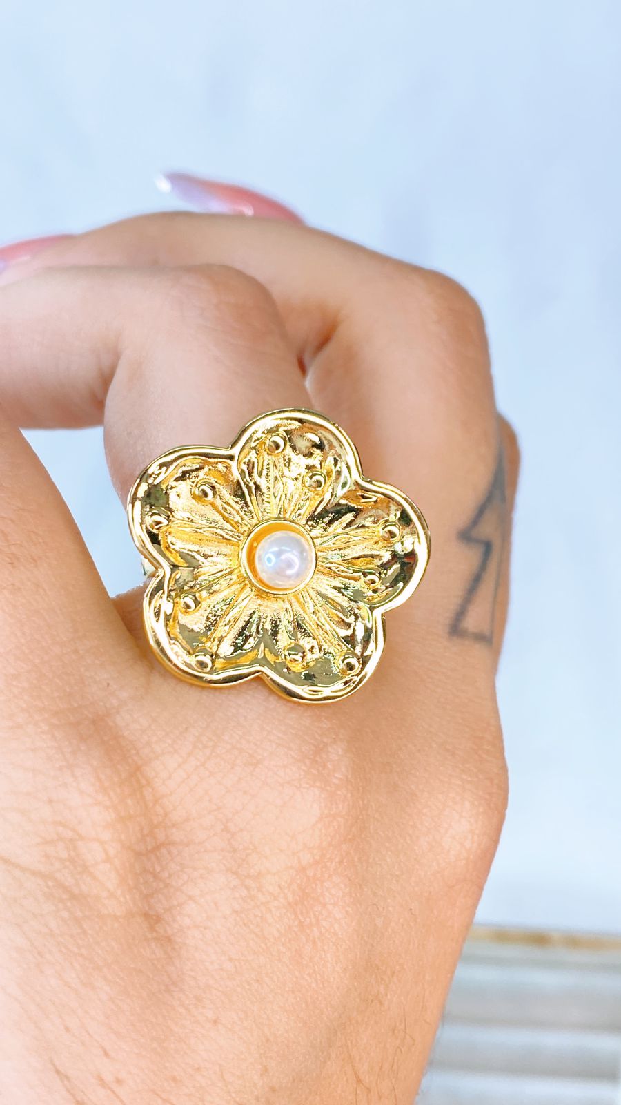 Anillo de Chapa de Oro Ajustable ACO1530-1