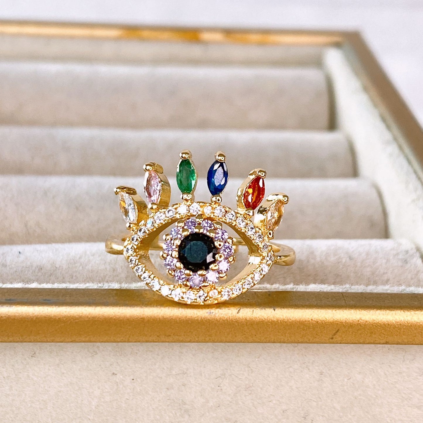 Anillo de Chapa de Oro Ajustable ACO1528-1