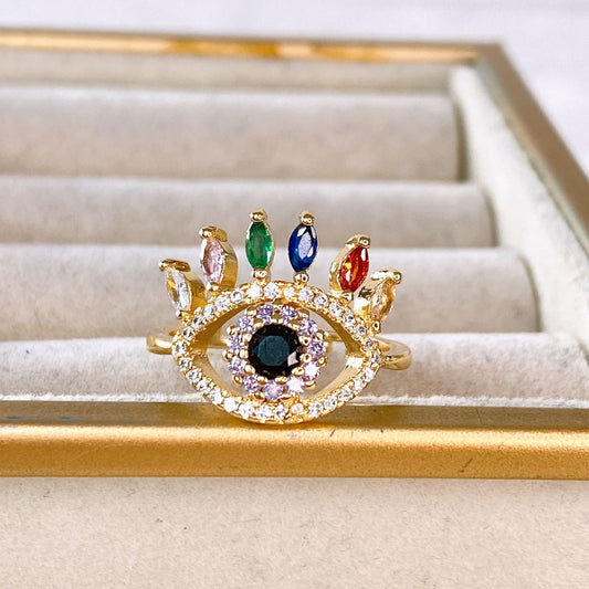 Anillo de Chapa de Oro Ajustable ACO1528-1