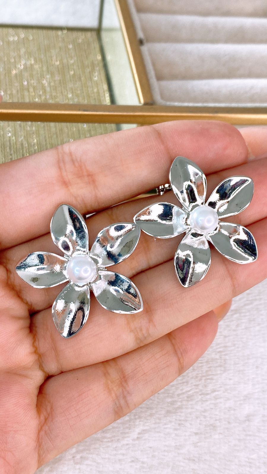 Arete de Chapa de Oro COA2367-2