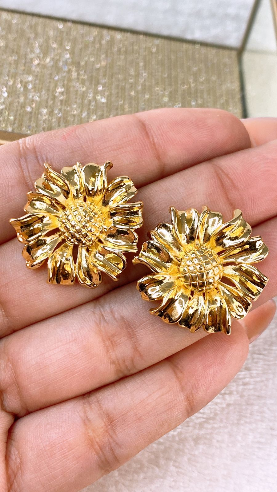 Arete de Chapa de Oro COA2380-1