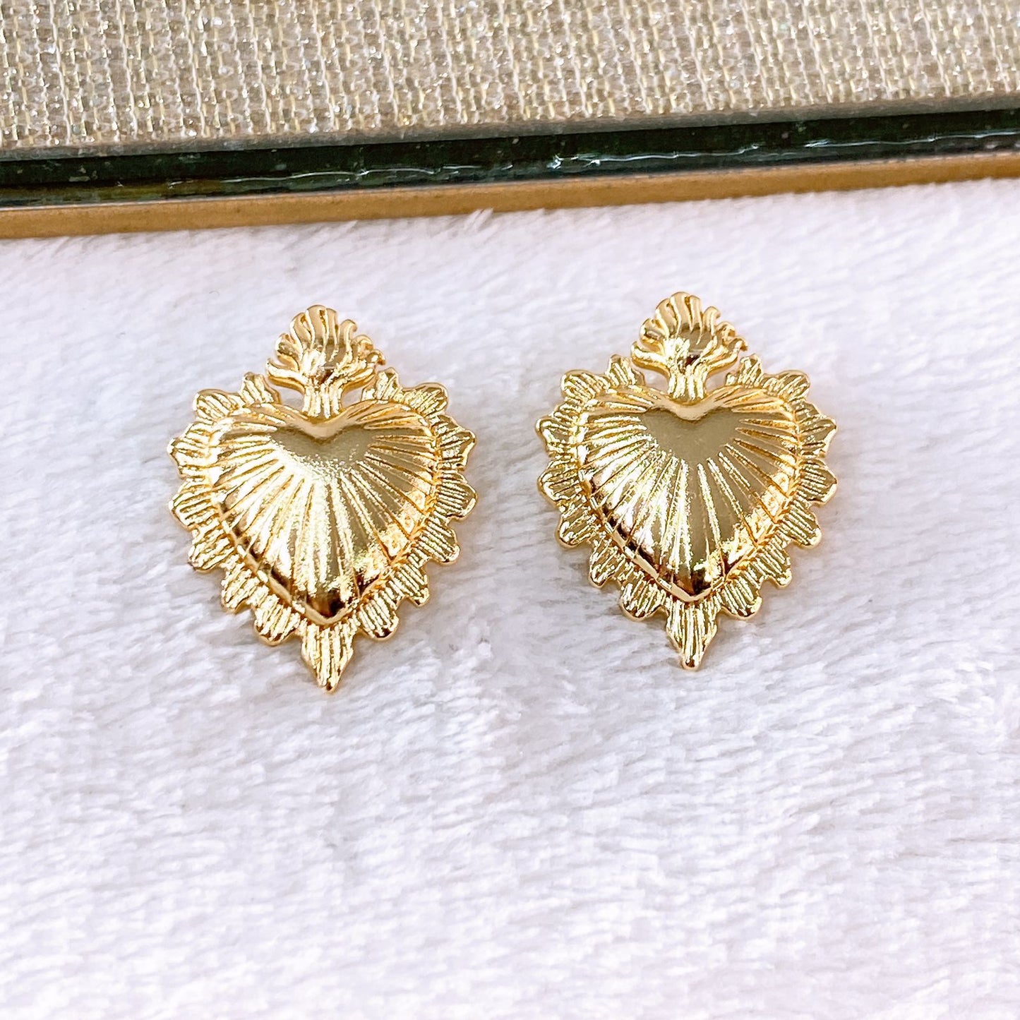 Arete de Chapa de Oro COA2379-1