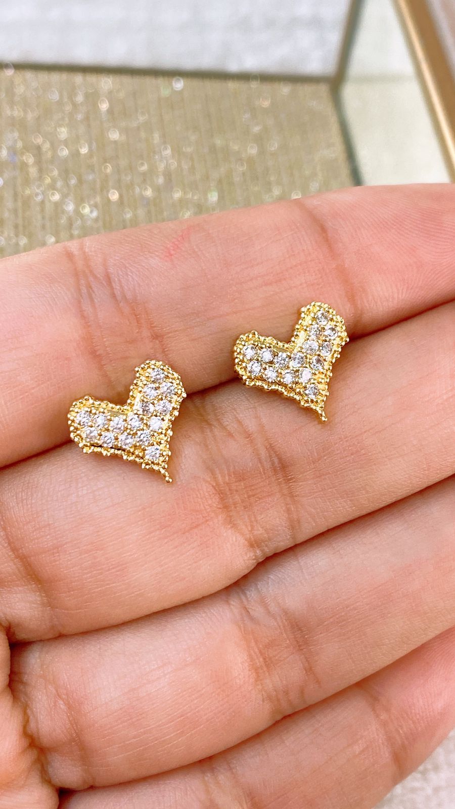 Arete de Chapa de Oro COA2376-1