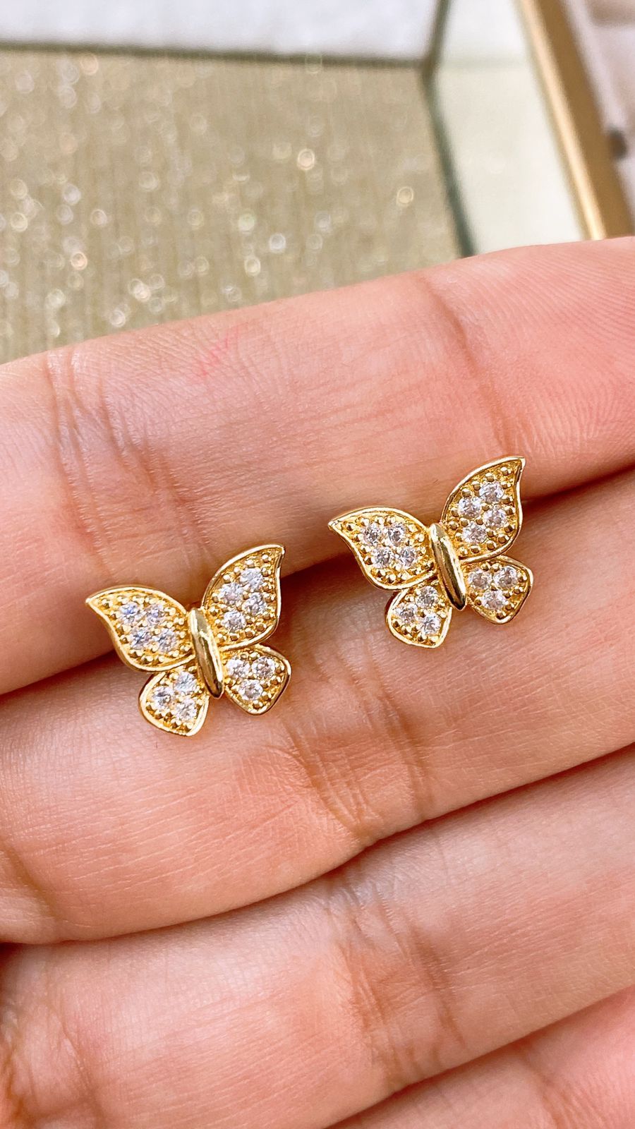 Arete de Chapa de Oro COA2377-1