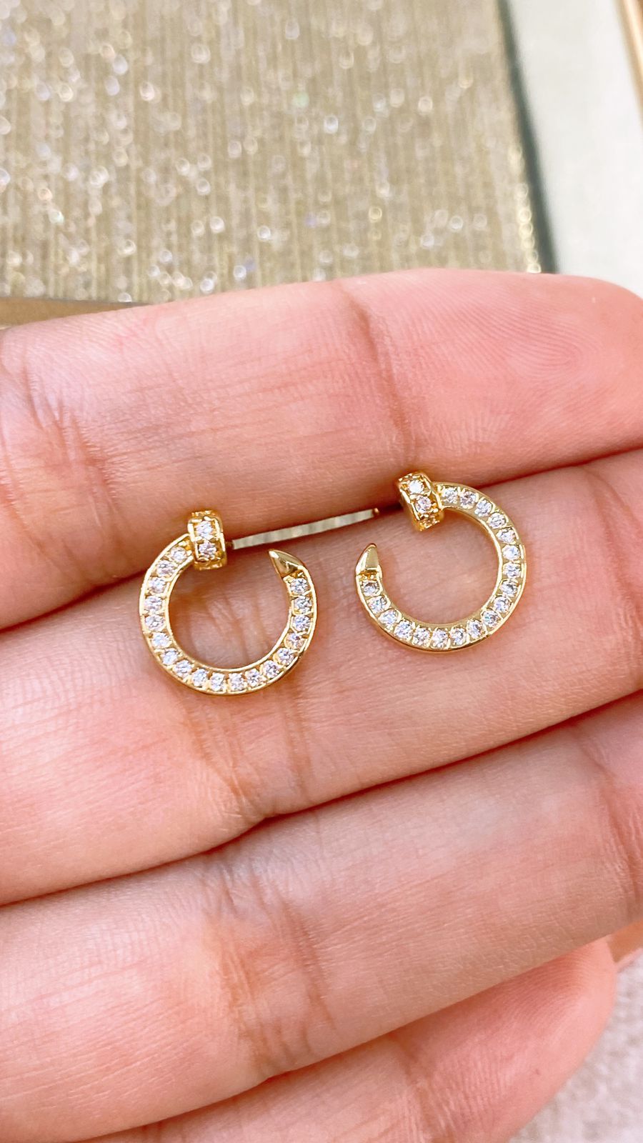 Arete de Chapa de Oro COA2375-1