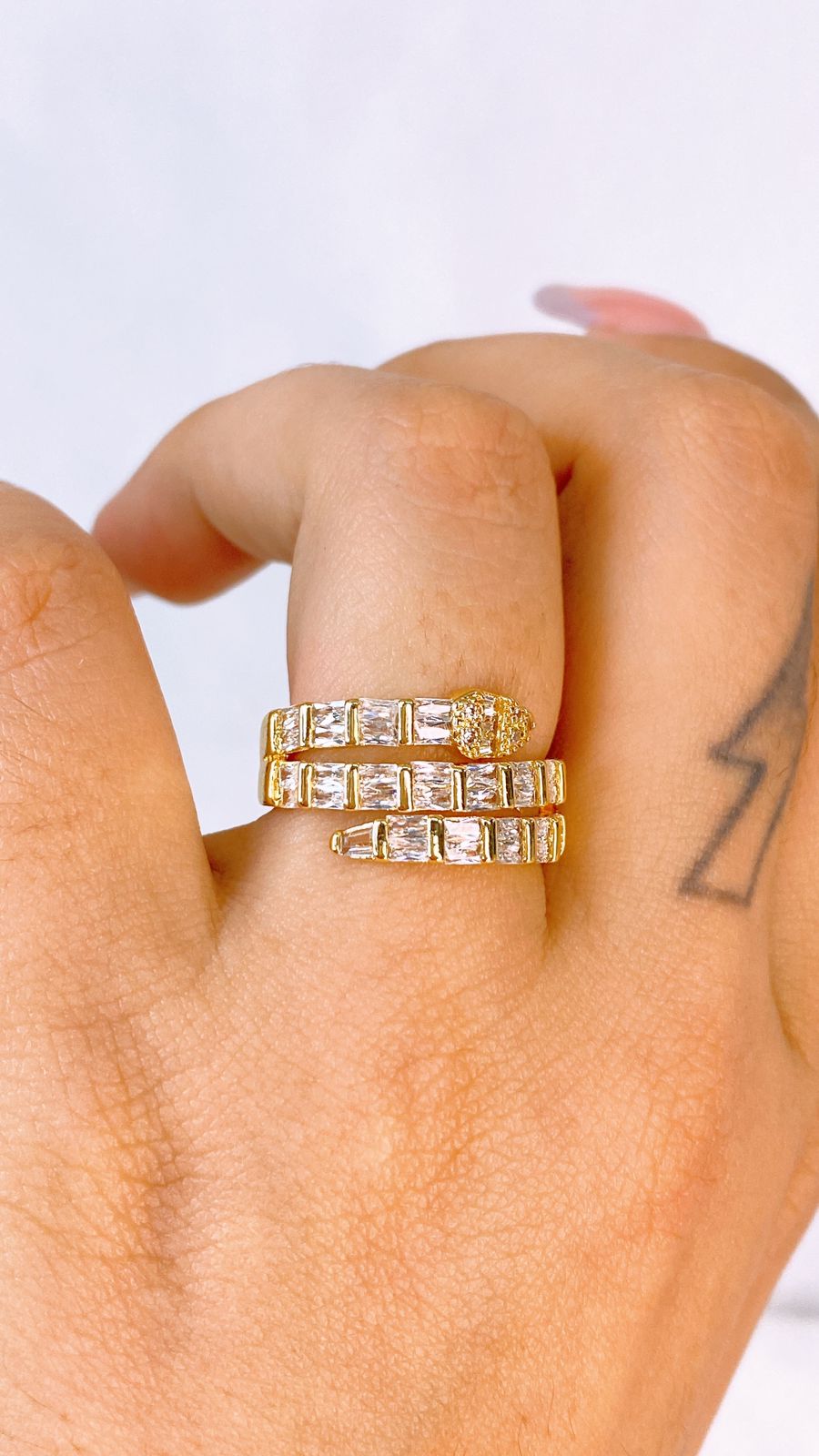 Anillo de Chapa de Oro Ajustable ACO1535-1