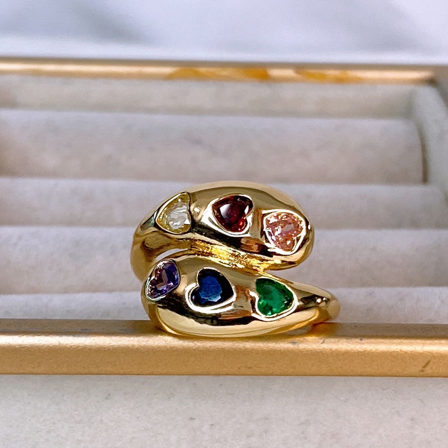 Anillo de Chapa de Oro Ajustable ACO1538-1