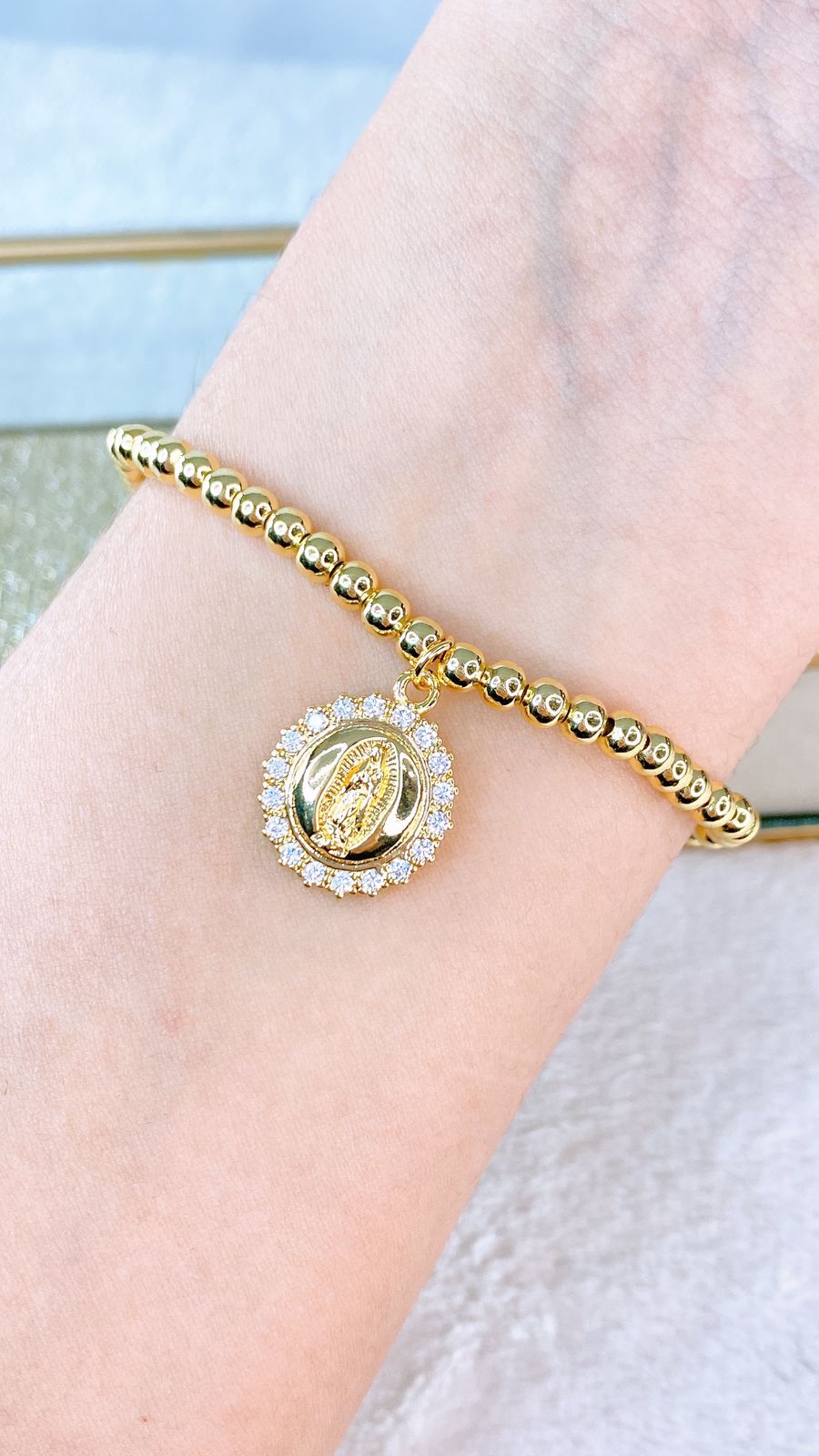 Pulsera de Chapa de Oro COP1637-1