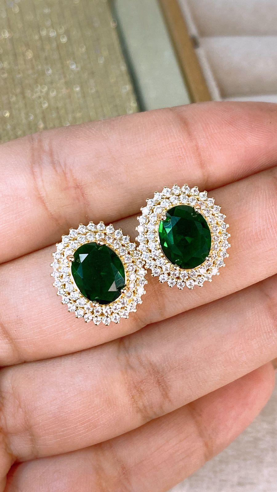 Arete de Chapa de Oro COA2385-1