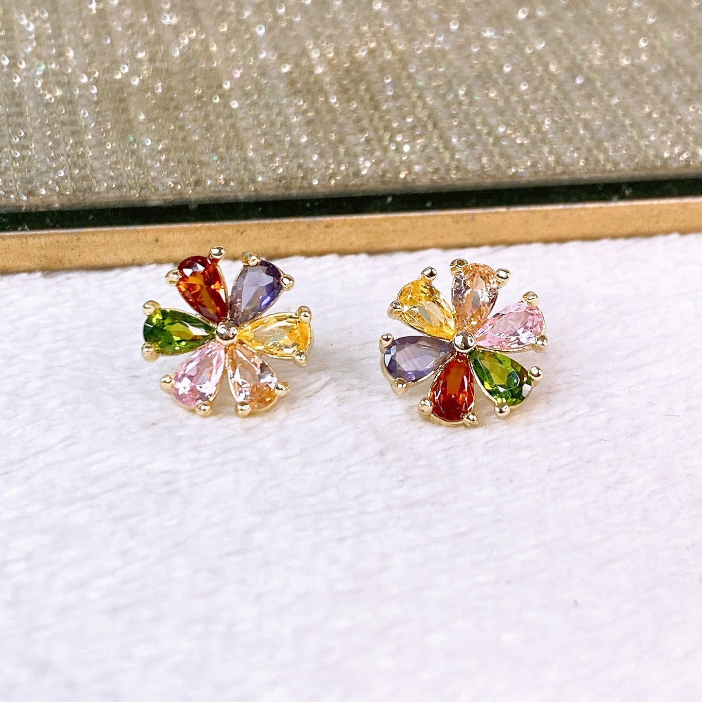 Arete de Chapa de Oro COA2384-1