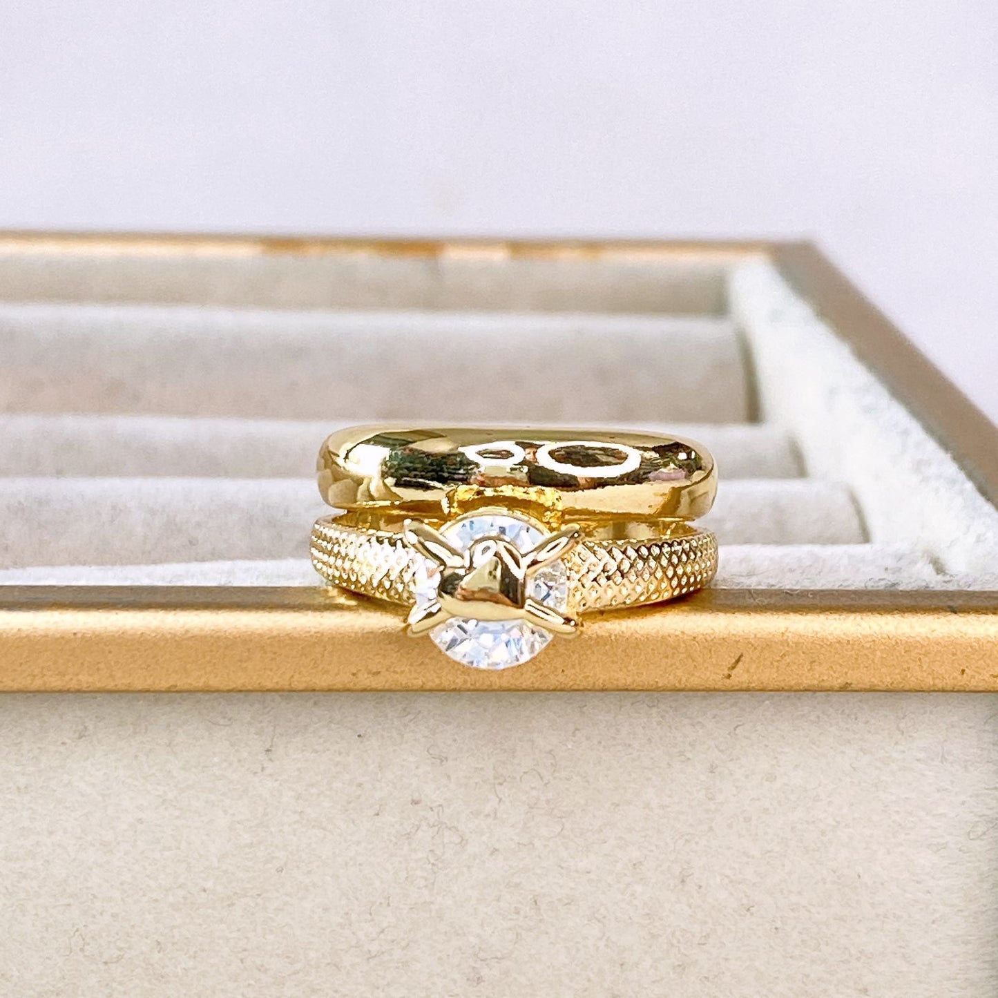 Anillo de Chapa de Oro Ajustable ACO1550-1