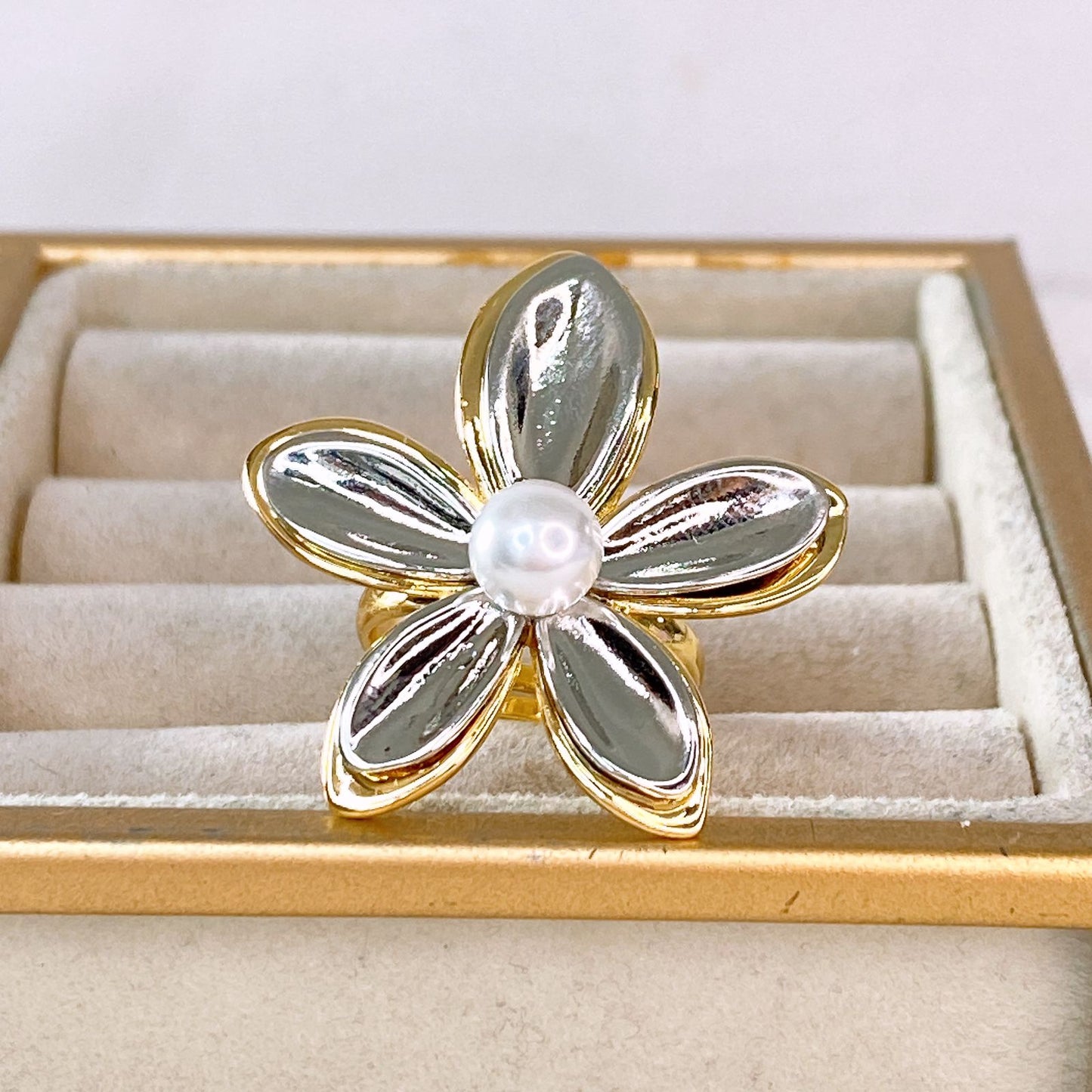 Anillo de Chapa de Oro Ajustable ACO1548-1