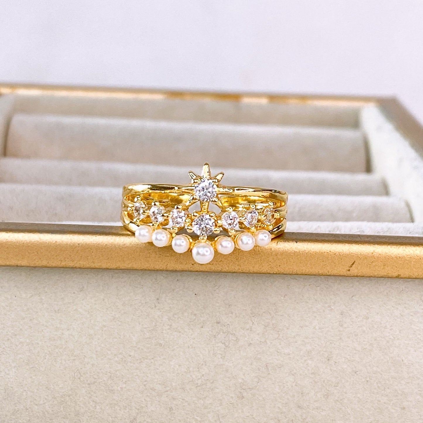 Anillo de Chapa de Oro Ajustable ACO1547-1