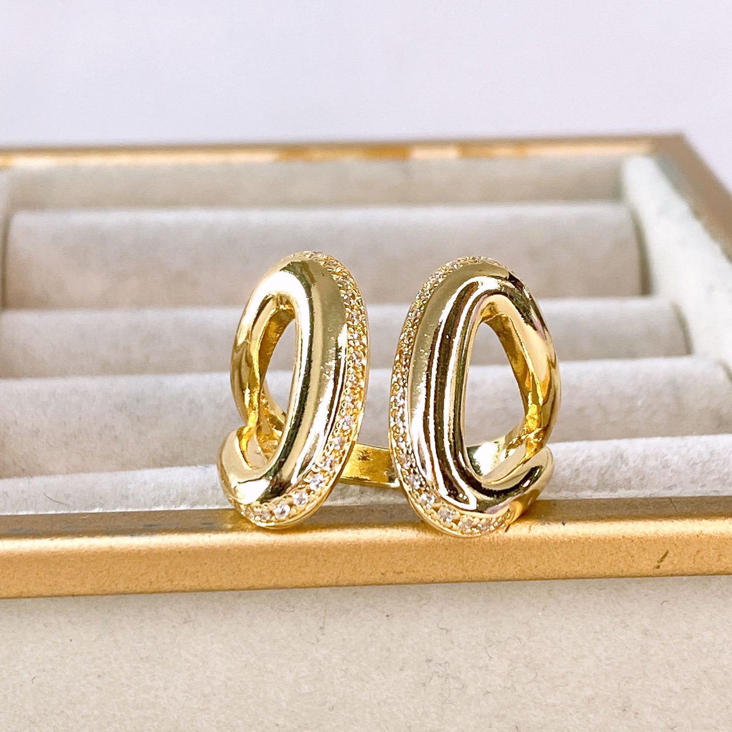 Anillo de Chapa de Oro Ajustable ACO1546-1