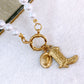 Collar de Perlas con Dijes de Acero Inoxidable CAI2876-1