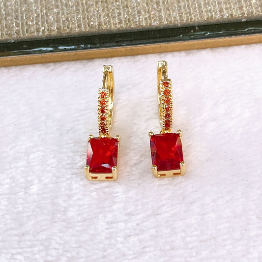 Arete de Chapa de Oro COA2494-5