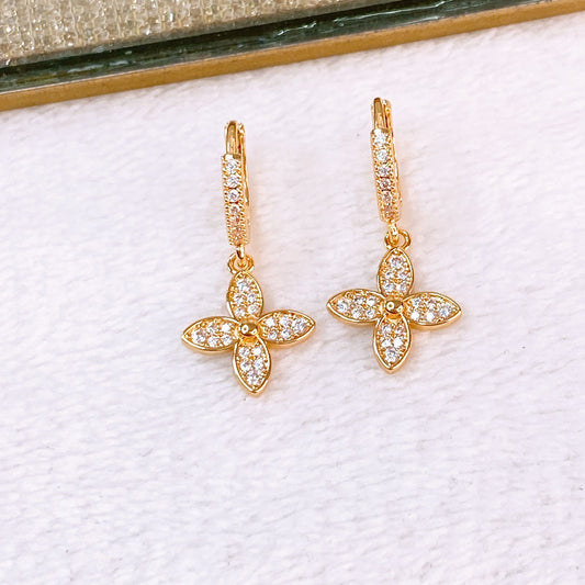 Arete de Chapa de Oro COA2495-1