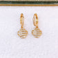 Arete de Chapa de Oro COA2497-1