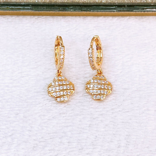 Arete de Chapa de Oro COA2497-1