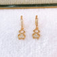 Arete de Chapa de Oro COA2556-2
