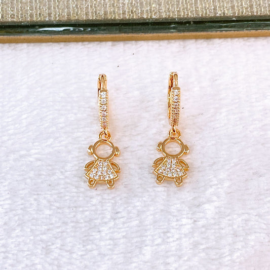 Arete de Chapa de Oro COA2556-2