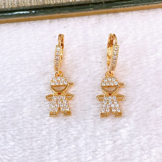 Arete de Chapa de Oro COA2556-3