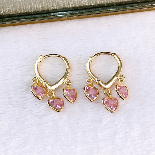 Arete de Chapa de Oro COA2548-3