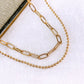 Collar Doble de Acero Inoxidable CAI3097-1