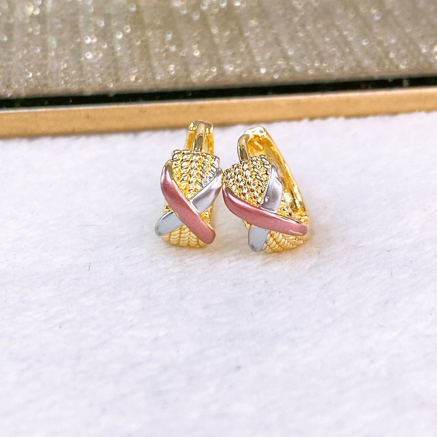Arete de Chapa de Oro COA2564-1