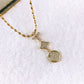 Collar de Acero Inoxidable y Dije de Chapa de Oro CAI3116-1