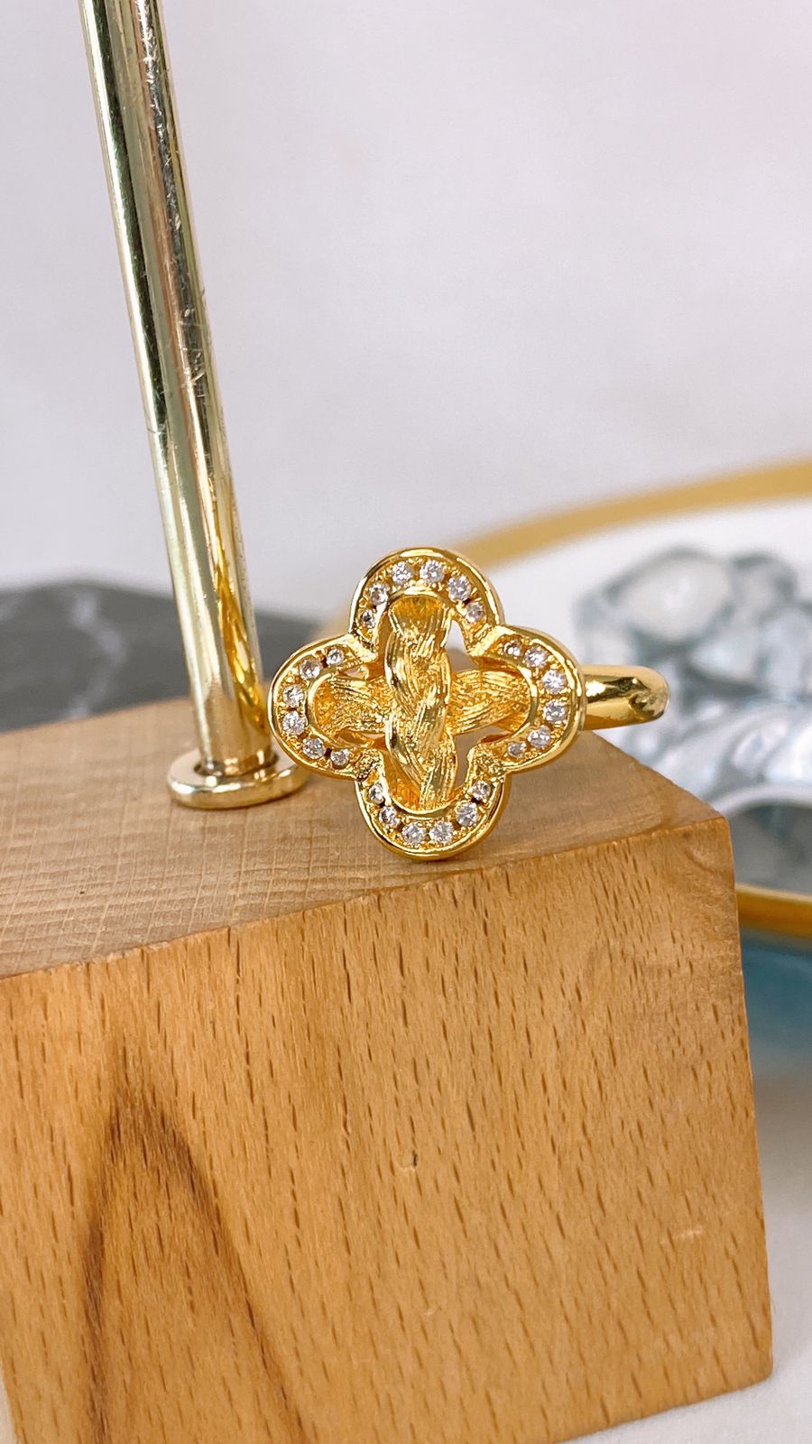 Anillo Chapa de Oro Ajustable ACO1612-1
