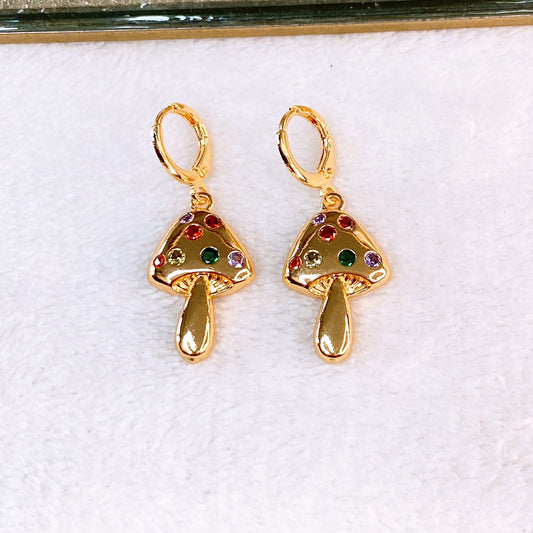 Arete de Chapa de Oro COA2614-2